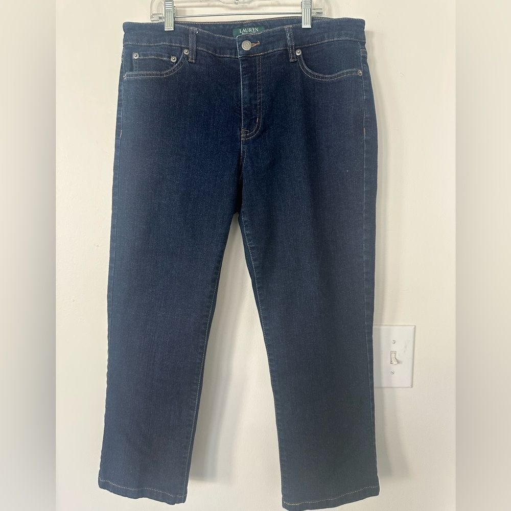 Lauren Ralph Lauren Blue Ankle/Cropped Jeans 12